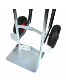 Carrello portacasse zincat0 - 2 ruote pneumatiche antiforatura cerchio acciaio Ø cm 26 - cm 49x135h