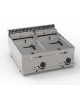 Friggitrice elettrica da banco, 2 vasche da Lt 8+8, con scambiatori di calore - potenza totale kw 12 trifase - cm 70x70x28h