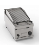 Griglia gas a pietra lavica da banco - 1 griglia inox a "V" dimensione cm 30x48 - potenza gas totale Kw 6,9 - cm 35x70x28h