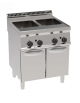 Cuocipasta a gas su mobile - 2 vasche GN2/3 da Lt 23+23 in AISI 316 - potenza gas totale Kw 20 - cm 70x70x85h