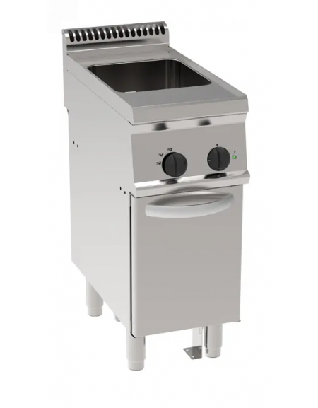 Cuocipasta elettrico trifase G2/3-4,8kw, in acciaio in acciaio inox AISI 316, 1 vasca da 23 litri di capacità - cm 35x70x85h