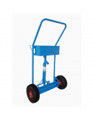 Carrello biposto per Bombole lt.40/50 con Ruote Antiforatura e Maniglione - Terza Ruota Posteriore