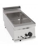 Bagnomaria a gas da banco, 1 vasca da cm 30,5x51x16,5, capacità GN1/1 - potenza gas tot. Kw 2 - cm 35x70x28h Bagnomaria a gas da banco, 1 vasca da cm 30,5x51x16,5, capacità GN1/1 - potenza gas tot. Kw 2 - cm 35x70x28h