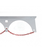 Rastrelliera da parete per singola bombola da lt 40/50 - Colore Alluminio - cm 30x14x5h