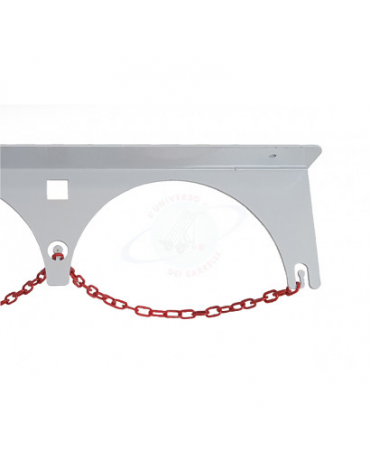 Rastrelliera da parete per singola bombola da lt 40/50 - Colore Alluminio - cm 30x14x5h