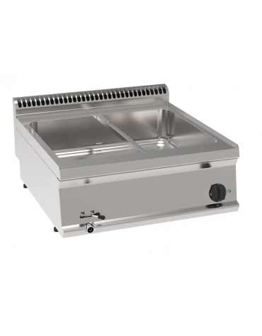 Bagnomaria elettrico da banco, 1 vasca da cm 63x51x16,5, capacità GN2/1  - monofase Kw 2,6 - cm 35x70x28h