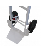 Carrello portacasse in alluminio a doppia spalla 2 ruote pneumatiche cerchio nylon Ø cm 26 - cm 49x130h