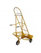 "Bicicletta" portacasse con altezza regolabile 2 ruote in  gomma piena fisse Ø cm 20 - 1 ruota girevole Ø cm 20 - cm190x49x225h