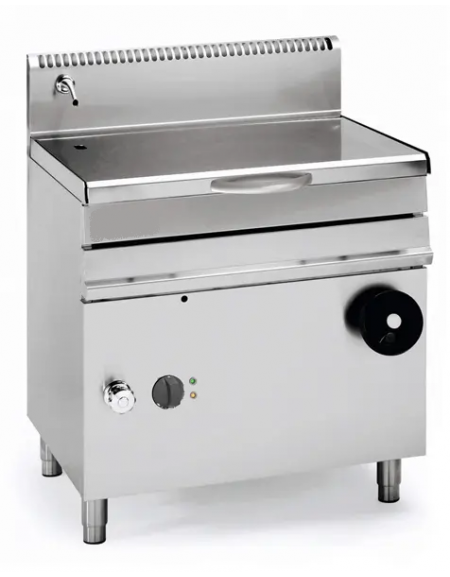 Brasiera basculante elettrica, Lt 50 - 1 vasca inox cm 70x46,5x20h, ribaltamento manuale - trifase Kw 12 - cm 80x70x85h Brasiera basculante elettrica, Lt 50 - 1 vasca inox cm 70x46,5x20h, ribaltamento manuale - trifase Kw 12 - cm 80x70x85h