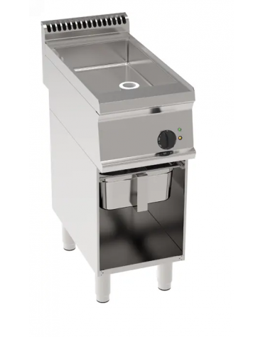 Brasiera elettrica multifunzione su vano aperto - 1 vasca da Lt 15 con fondo duplex in AISI 304 - trifase Kw 4,5  - cm 35x70x85h Brasiera elettrica multifunzione su vano aperto - 1 vasca da Lt 15 con fondo duplex in AISI 304 - trifase Kw 4,5  - cm 35x70x85h