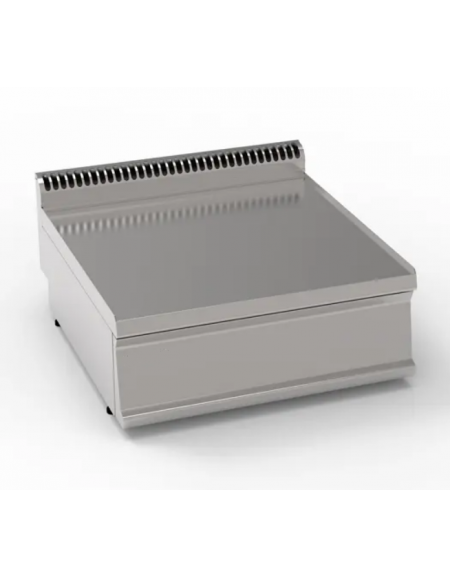 Piano di lavoro neutro da banco, in acciaio inox AISI 304 - senza cassetto - cm 70x70x28h