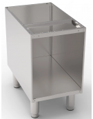 Vano neutro in acciaio inox AISI 304, senza porta e senza cassetto, vano cm 34,5x57x40h - Dimensioni cm 35x57,5x60h