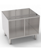 Vano neutro in acciaio inox AISI 304, senza porta e senza cassetto, vano cm 69,5x57x40h - Dimensioni cm 70x57,5x60h