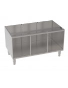 Vano neutro in acciaio inox AISI 304, senza porta e senza cassetto, dim. vano cm 104,5x57x40h - dim. tot. cm 105x57,5x60h