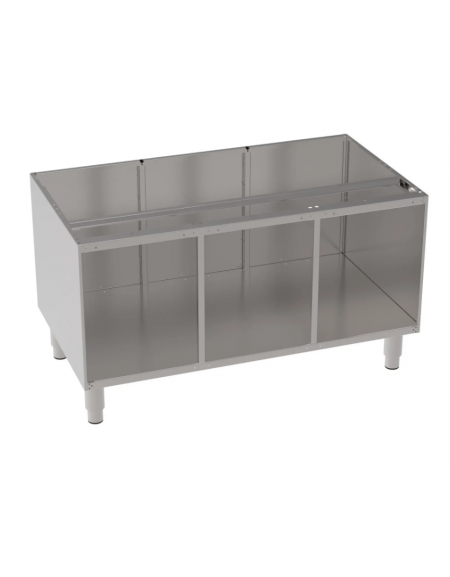 Vano neutro in acciaio inox AISI 304, senza porta e senza cassetto, dim. vano cm 104,5x57x40h - dim. tot. cm 105x57,5x60h