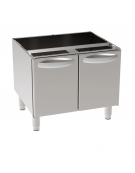 Vano neutro in acciaio inox AISI 304 con 2 portE, dim. vano cm 69,5x57x40h - dim. tot. cm 70x57,5x60h
