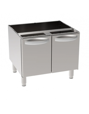 Vano neutro in acciaio inox AISI 304 con 2 porte, vano cm 69,5x57x40h - Dimensioni cm 70x57,5x60h