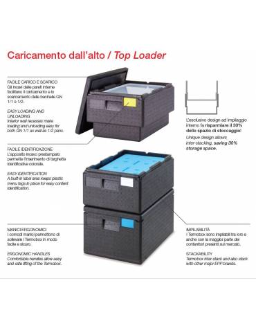 CONTENITORE ISOTERMICO PER CARAPINE - MM 685X485X360H - LT 80