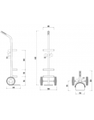 Portabombola lt. 10/14 alluminio amagnetico per bombola Ø cm 16 - cm 29x35x110h