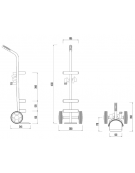 Portabombola lt. 10 e 14 in acciaio Inox per bombola Ø cm 16 - cm 29x35x110h