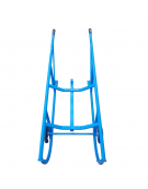 Portafusti ribaltabile 2 ruote in gomma piena Ø cm 20 - 2 ruote girevoli Ø cm 8 - cm 60x170x52,8h