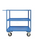 Carrello portatutto a 3 vasche, lamiera 15/10, 4 ruote (2 fisse - 2 girevoli) gomma piena Ø cm 12,5 - cm 50x80x88h
