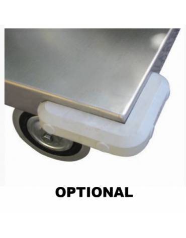 Portatutto Medio a 3 piani, 4 ruote girevoli di cui 2 con freno in gomma Ø 125 Dimensioni piano cm 50x80 Portata Kg. 250