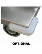 Carrello portatutto a 3 vasche, lamiera 20/10 - 4 ruote ( 2 fisse - 2 girevoli con freno ) gomma piena Ø cm 14 - cm 60x90x89,5h