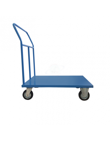 Carrello con panale in lamiera 20/10 4 ruote (2 fisse-2 girevoli) in gomma piena Ø cm 14 -  cm 60x90