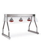 Telaio inox con lampade a infrarossi cm 38x53x70h