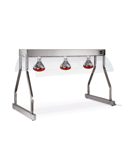 Telaio inox con lampade a infrarossi cm 38x53x70h