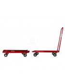 Pianale in tubolare con manico pieghevole maxi 4 ruote girevoli Ø cm 10 - cm 45x75x91h