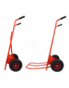 Portabagagli, portasacchi leggero con pedana ribaltabile - 2 ruote pneumatiche cerchio nylon Ø cm 26 - cm  590115