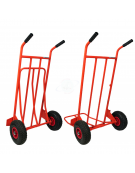 Portabagagli, portasacchi leggero con pedana ribaltabile - 2 ruote pneumatiche cerchio nylon Ø cm 26 - cm  590115