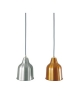 Lampada a sospensione - Colore alluminio - H. fissa cm. 95 - ingombro cm Ø18x22 h