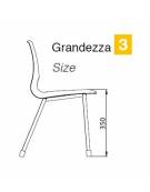SEDIA IMPILABILE IN POLIPROPILENE MONOSCOCCA cm 46x54x46/83h