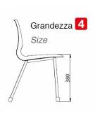 SEDIA IMPILABILE IN POLIPROPILENE MONOSCOCCA cm 46x54x46/83h