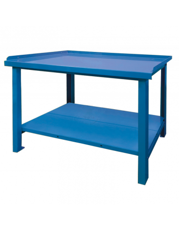 Banco da lavoro Professionale- piano superiore in lamiera 30/10 con 3 bordi di contenimento - cm 120x75x90h