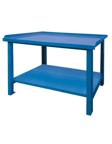 Banco da lavoro Professionale- piano superiore in lamiera 30/10 con 3 bordi di contenimento - cm 120x75x90h