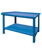Banco da lavoro Professionale - piano superiore in lamiera 30/10 con 3 bordi di contenimento - cm 150x75x90h