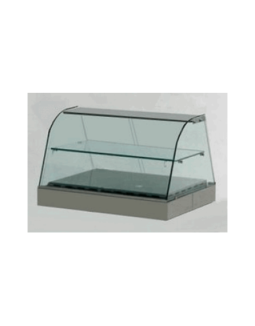 Vetrina calda da banco vetri curvi cm. 126x70x55h - PER TEGLIE