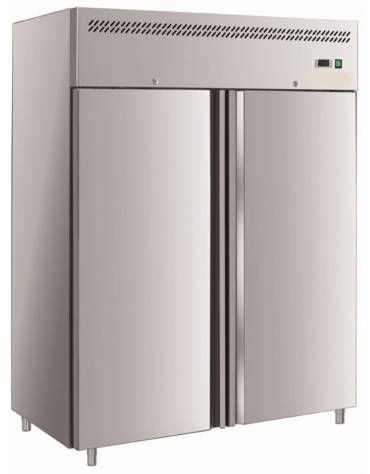 Armadio frigorifero inox GN 2/1 Lt. 700 Porte in vetro
