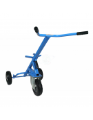 Carrello portafusti lt.300 - 2 ruote semipiene - 1 ruota girevole semipiena Ø cm 26 - cm 70x140x95h