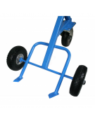 Carrello portafusti lt.300 - 2 ruote semipiene - 1 ruota girevole semipiena Ø cm 26 - cm 70x140x95h