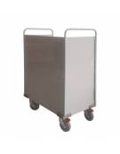 Carrello porta faldoni/fascicoli a 2 Piani - Piccolo - 4 ruote gomma antitraccia alta silenziosità Ø125 - cm 46,5x79,5x105h