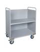 Carrello porta faldoni/fascicoli a 2 piani - 4 ruote gomma antitraccia cm Ø12,5 (2 girevoli con freno - 2 fisse) - cm 42x85x105h