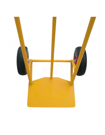 Carrello portasacchi - 2 Ruote gommate Ø cm 15 - pala carico cm 40x50 - dimensioni cm 50x40x109,5h