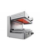 Salamandra elettrica ultrarapida con piano mobile, monofase -  sup. di cottura cm 40x35-potenza tot. 2kw-dim. tot. cm 40x54,8x50