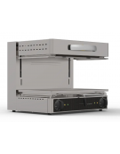 Salamandra con piano mobile -  sup. di cottura cm 60x35 - dim. tot. cm 60x45x50h