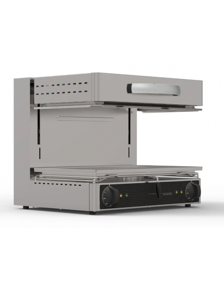 Salamandra con piano mobile -  sup. di cottura cm 60x35 - dim. tot. cm 60x45x50h